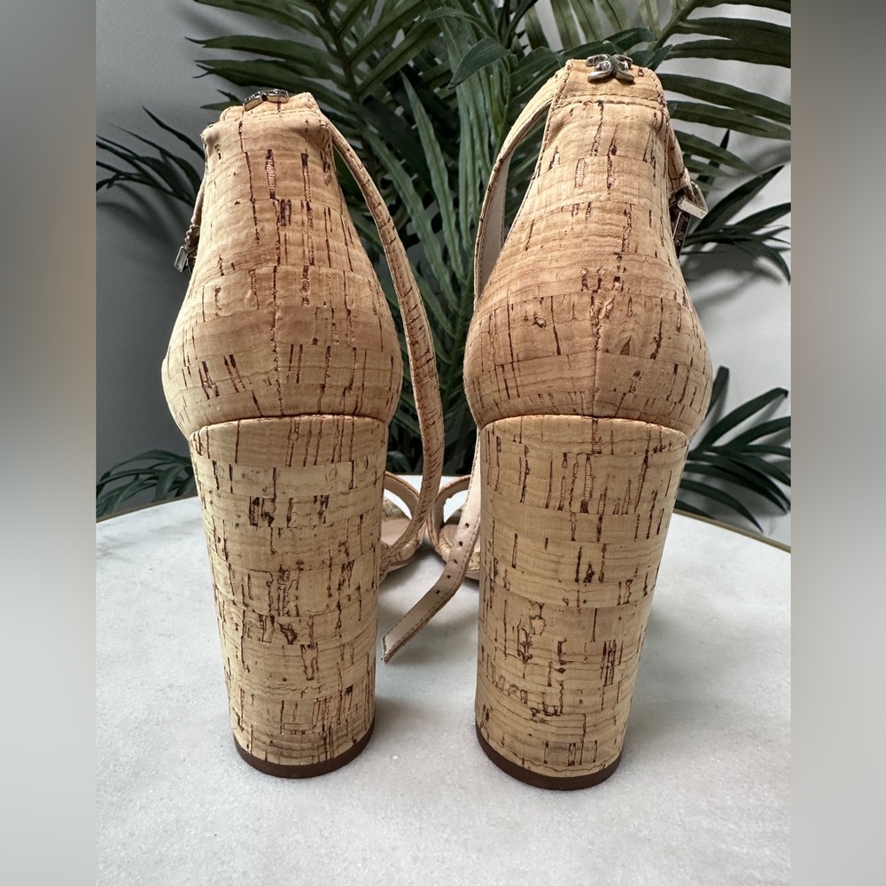 Sam Edelman Women’s Yaro Cork Block High Heel Sandals size 7 1/2 - Picture 3 of 9